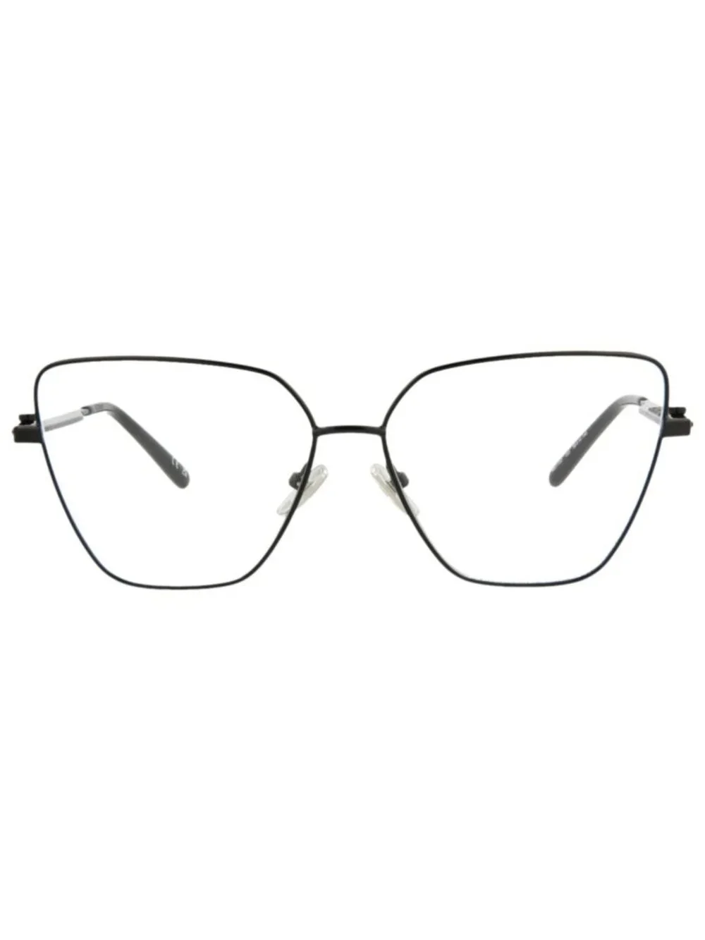 New Balenciaga Women's Eyeglasses Cat Eye Metal Frame Black Black Transparent